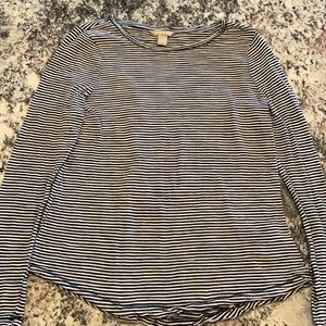 Banana Republic Black and White Stripped Tee